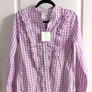 NWT The Shirt purple/white shirt size XS